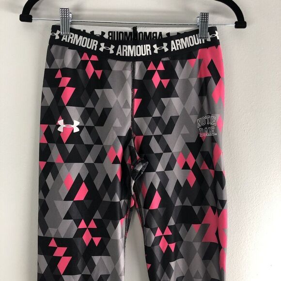 Under Armour Girls Youth Large Notre Dame Fighting Irish Workout Leggings - Picture 2 of 15